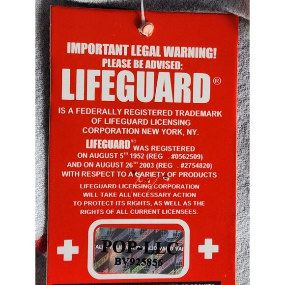 Lifeguard Nantasket Beach Embroidered Silver Red Letters Boys Cotton Poly Hoodie - Picture 11 of 16